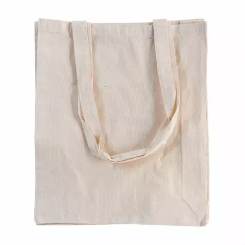 Сумка хлопковая с боковыми вставками BELLADONNA, 35х10х41 см, 160 гр/м² с ручками длиной 70 см для шопинга 3
