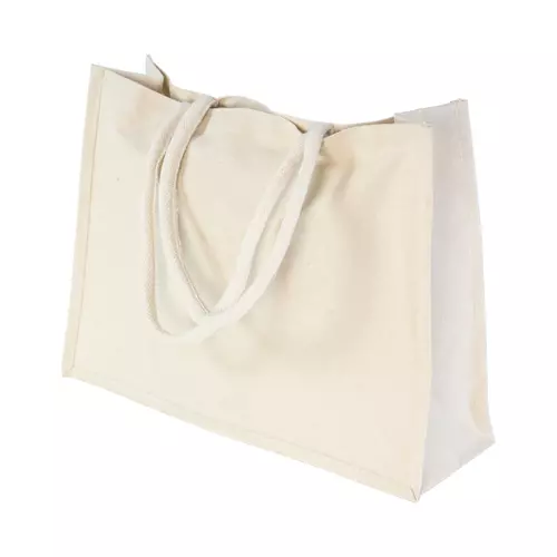 Сумка хлопчатобумажная OLIVIA с ламинацией 44,5x34х15 cм, 220г/м2, бежевая Time