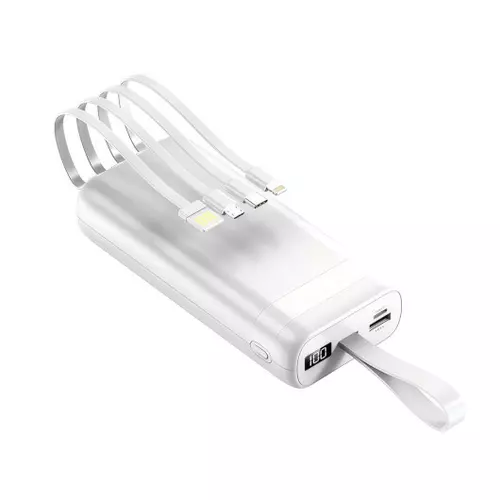 Зарядний пристрій (powerbank) KRATOS на 20000 mAh з LED підствіткою Time