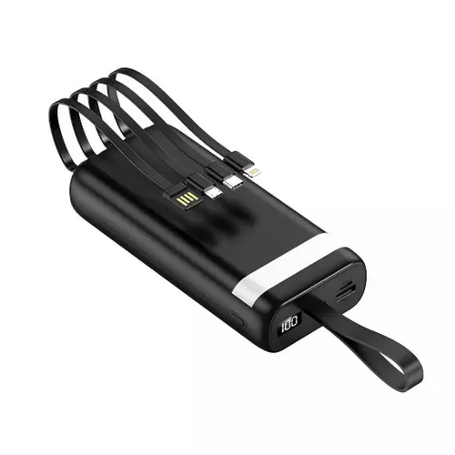 Зарядний пристрій (powerbank) KRATOS на 20000 mAh з LED підствіткою Time