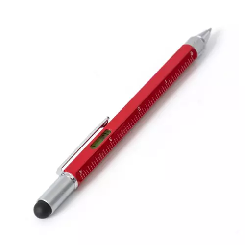 Ручка багатофункціональна Multi-tool 5в1 із стилусом, ватерпасом, викруткою, лінійкою Time