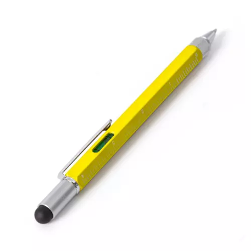 Ручка багатофункціональна Multi-tool 5в1 із стилусом, ватерпасом, викруткою, лінійкою Time