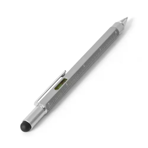 Ручка багатофункціональна Multi-tool 5в1 із стилусом, ватерпасом, викруткою, лінійкою Time