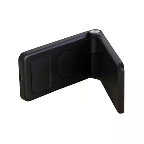 Подставка складная SKALA с беспроводной зарядкой 3 в 1 для смартфона, беспроводных наушников и смарт часов с возможностью брендирования лого с подсветкой 7