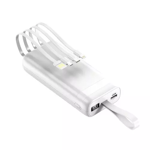 Зарядний пристрій (powerbank) KRATOS на 20000 mAh з LED підствіткою Time