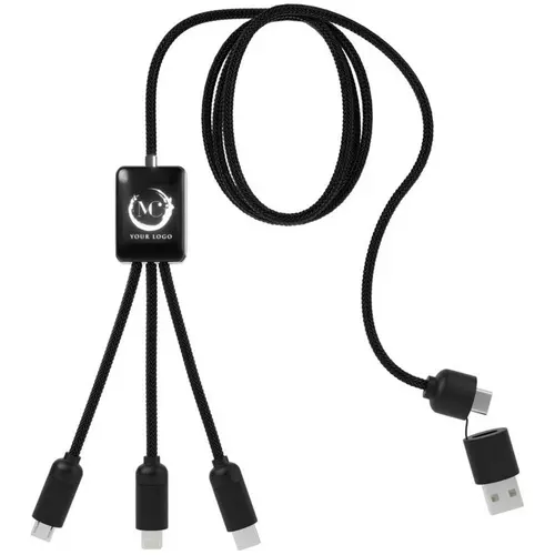 Зарядний кабель 5-в-1 (40 W) з LED підсвіткою 'SCX.design C28' 2