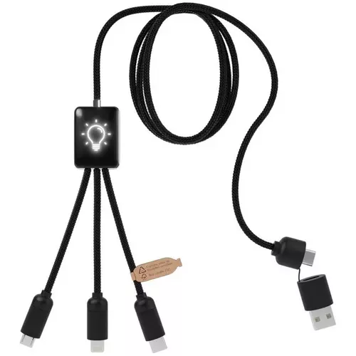 Зарядний кабель 5-в-1 (40 W) з LED підсвіткою 'SCX.design C28' 4