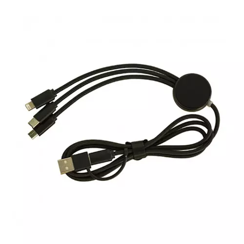 Дата кабель PULSE з підсвіткою лого 3 в 1, 120 см Time