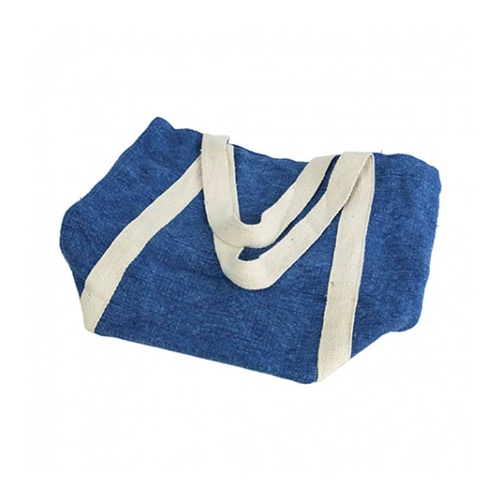 JEANA, Cумка з джуту з білими ручками 41х33х16,5 см 5