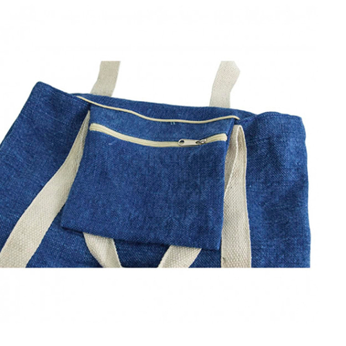 JEANA, Cумка з джуту з білими ручками 41х33х16,5 см 6