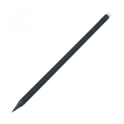 Олівець простий заточений з кольоровою гумкою, BLACK STRIPE Time