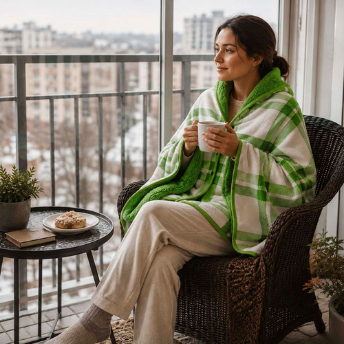 Плед-пончо флисовый Soft Me Poncho M 70х140см 6