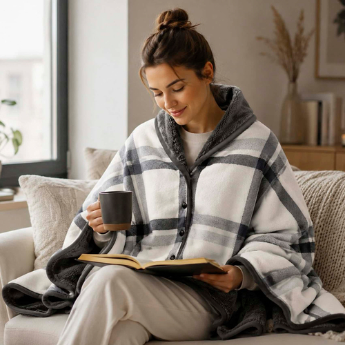 Плед-пончо флисовый Soft Me Poncho M 70х140см 6