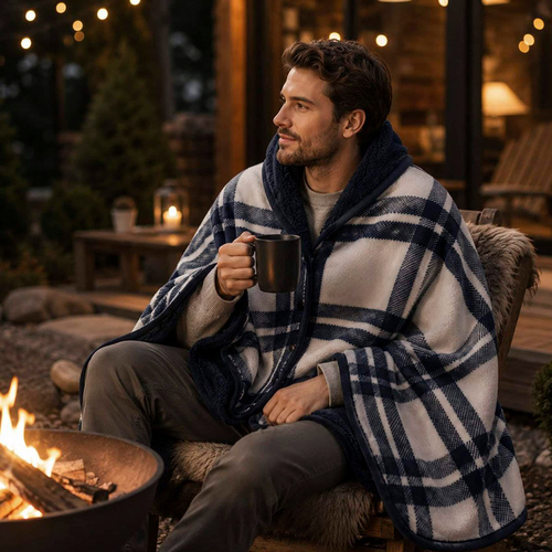 Плед-пончо флісовий Soft Me Poncho L 100х140см 6
